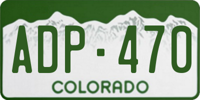 CO license plate ADP470