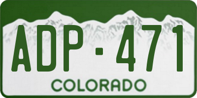 CO license plate ADP471
