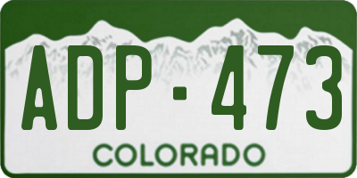 CO license plate ADP473
