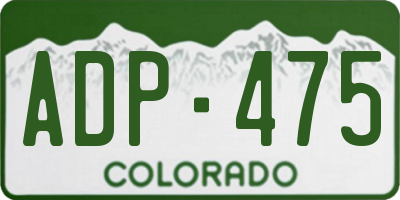 CO license plate ADP475