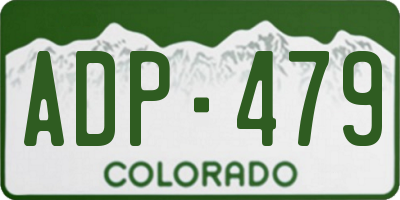 CO license plate ADP479