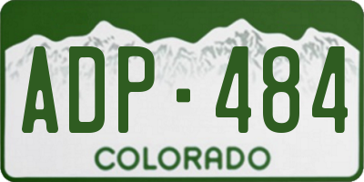 CO license plate ADP484