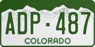 CO license plate ADP487