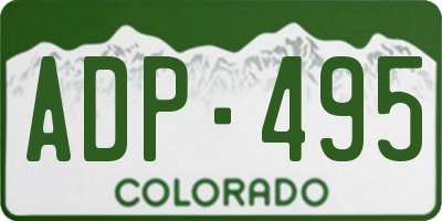 CO license plate ADP495