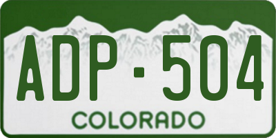 CO license plate ADP504