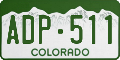 CO license plate ADP511
