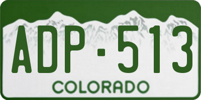 CO license plate ADP513