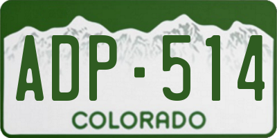 CO license plate ADP514