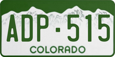 CO license plate ADP515