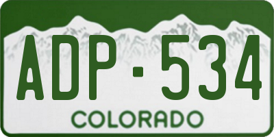 CO license plate ADP534