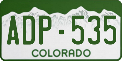 CO license plate ADP535