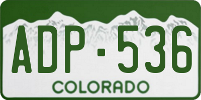 CO license plate ADP536