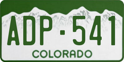 CO license plate ADP541