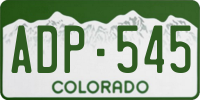 CO license plate ADP545
