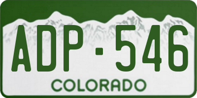 CO license plate ADP546