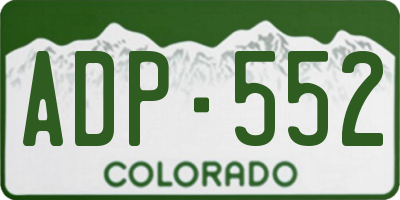 CO license plate ADP552