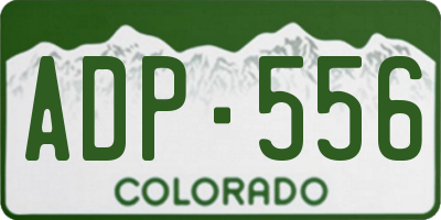 CO license plate ADP556