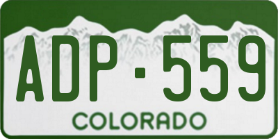 CO license plate ADP559