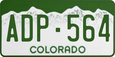 CO license plate ADP564