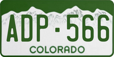 CO license plate ADP566
