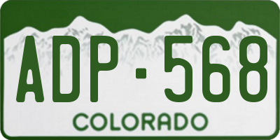 CO license plate ADP568