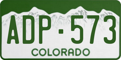 CO license plate ADP573