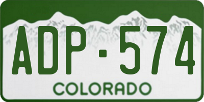 CO license plate ADP574