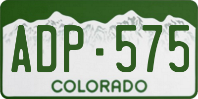 CO license plate ADP575