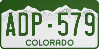 CO license plate ADP579