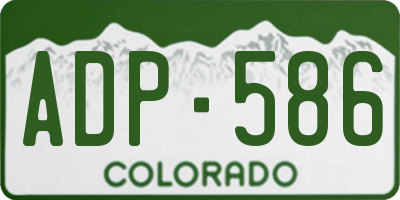 CO license plate ADP586