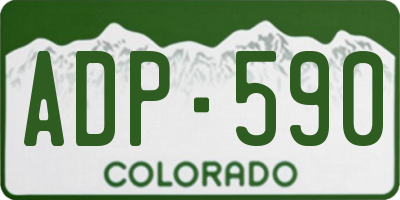 CO license plate ADP590