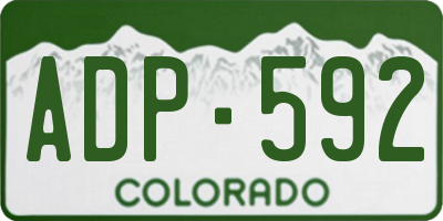 CO license plate ADP592