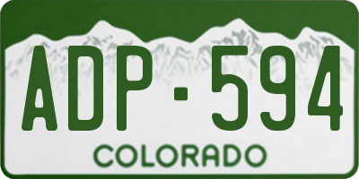 CO license plate ADP594