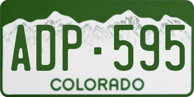 CO license plate ADP595