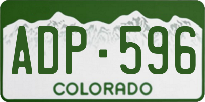 CO license plate ADP596
