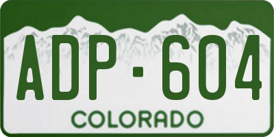 CO license plate ADP604