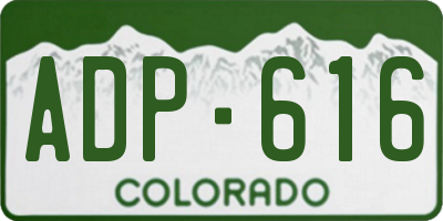 CO license plate ADP616