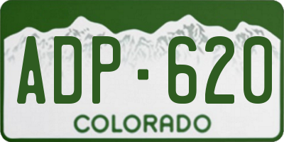 CO license plate ADP620