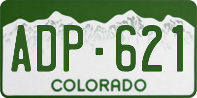 CO license plate ADP621