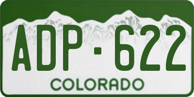 CO license plate ADP622