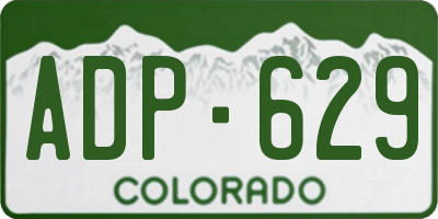 CO license plate ADP629