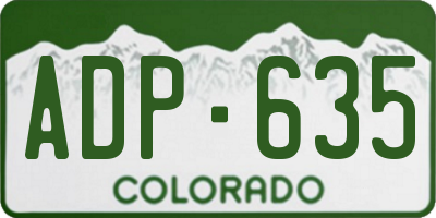 CO license plate ADP635