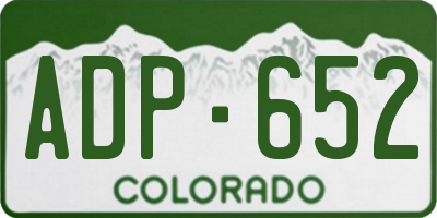 CO license plate ADP652