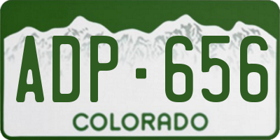 CO license plate ADP656