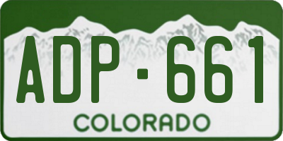 CO license plate ADP661