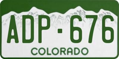 CO license plate ADP676
