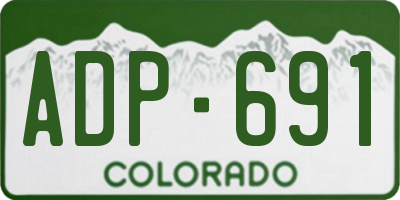 CO license plate ADP691