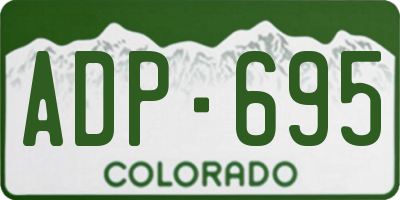 CO license plate ADP695