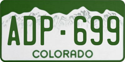 CO license plate ADP699