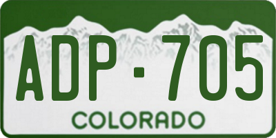 CO license plate ADP705